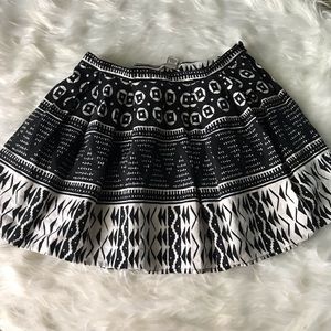 Forever 21 linen Aztec mini skater skirt